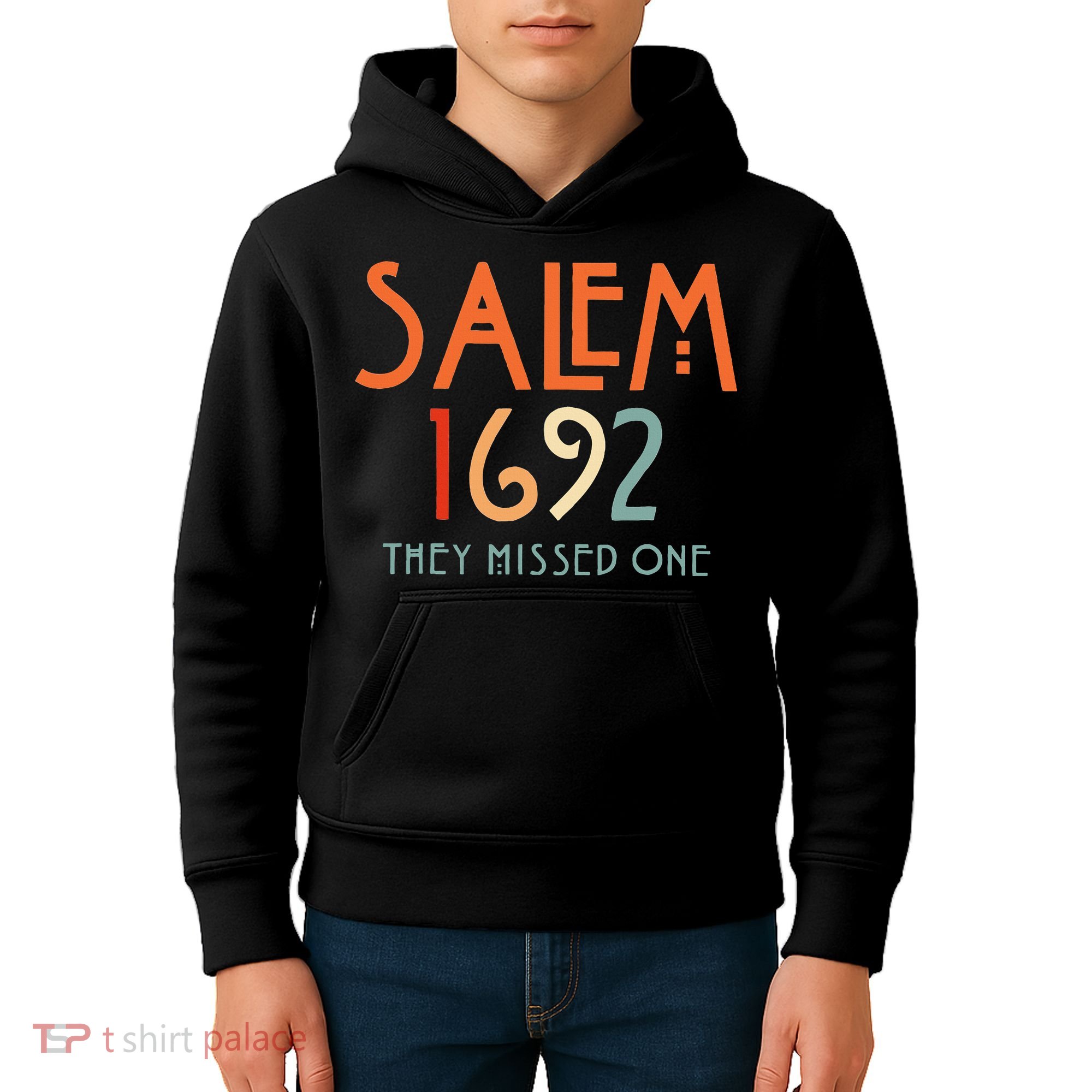 Salem 1692 They Missed One Salem Witch 1692 Halloween Kids Hoodie