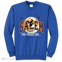Salem 1692 Witch Trials They Missed One Halloween Sweatshirt thumb 0