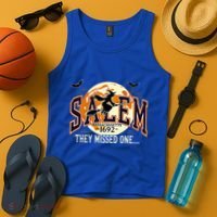 Salem 1692 Witch Trials They Missed One Halloween Tank Top thumb 4