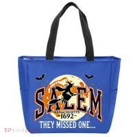 Salem 1692 Witch Trials They Missed One Halloween Tote Bag thumb 0