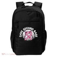 Save 2nd Base Baseball Player Breast Cancer Awareness Backpack thumb 0