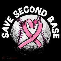 Save 2nd Base Baseball Player Breast Cancer Awareness Mousepad thumb 1