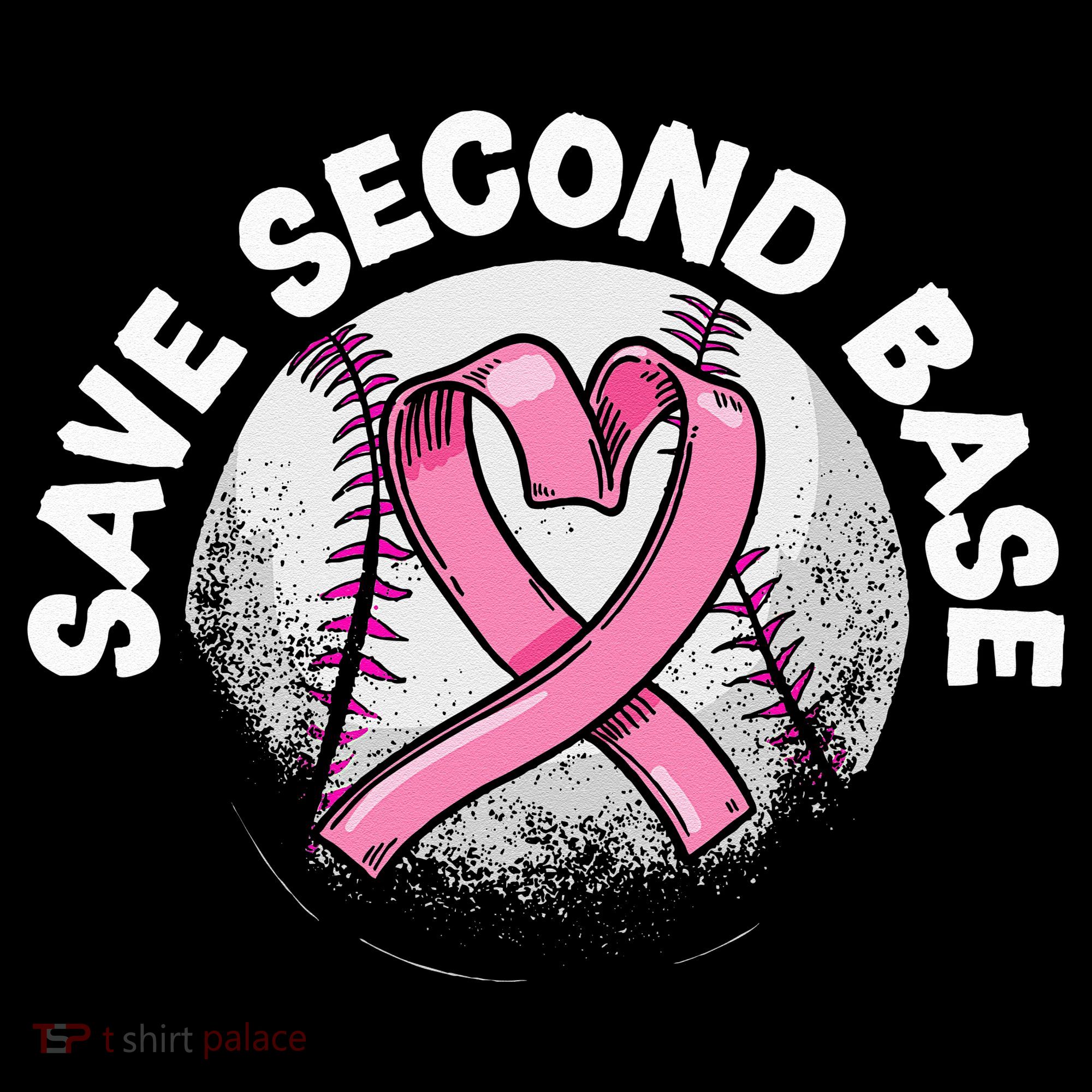 Save 2nd Base Baseball Player Breast Cancer Awareness Mousepad