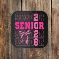 Senior 2026 Coquette Coaster thumb 0