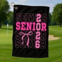 Senior 2026 Coquette Golf Towel thumb 1