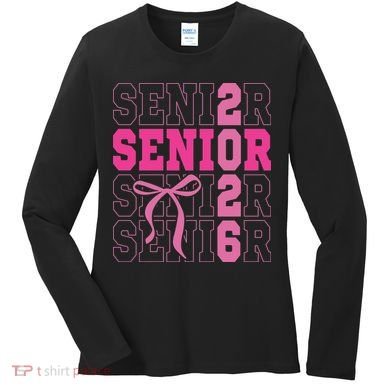 Senior 2026 Coquette Women's Long Sleeve Shirt