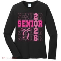 Senior 2026 Coquette Women's Long Sleeve Shirt thumb 0