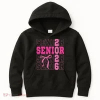 Senior 2026 Coquette Kids Hoodie thumb 0