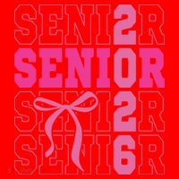 Senior 2026 Coquette Santa Hat thumb 1