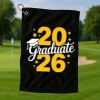 Senior 2026 Class Of Graduation Golf Towel thumb 1
