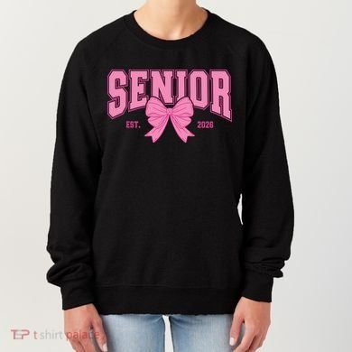 Senior 2026 Coquette Pink Bow Graduation Graduate Women's Sweatshirt
