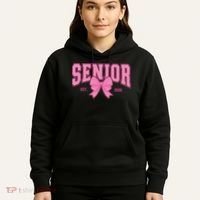 Senior 2026 Coquette Pink Bow Graduation Graduate Hoodie thumb 5