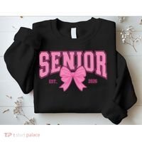Senior 2026 Coquette Pink Bow Graduation Graduate Sweatshirt thumb 2
