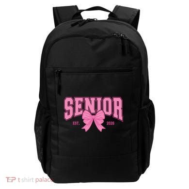 Senior 2026 Coquette Pink Bow Graduation Graduate Backpack