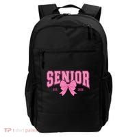 Senior 2026 Coquette Pink Bow Graduation Graduate Backpack thumb 0
