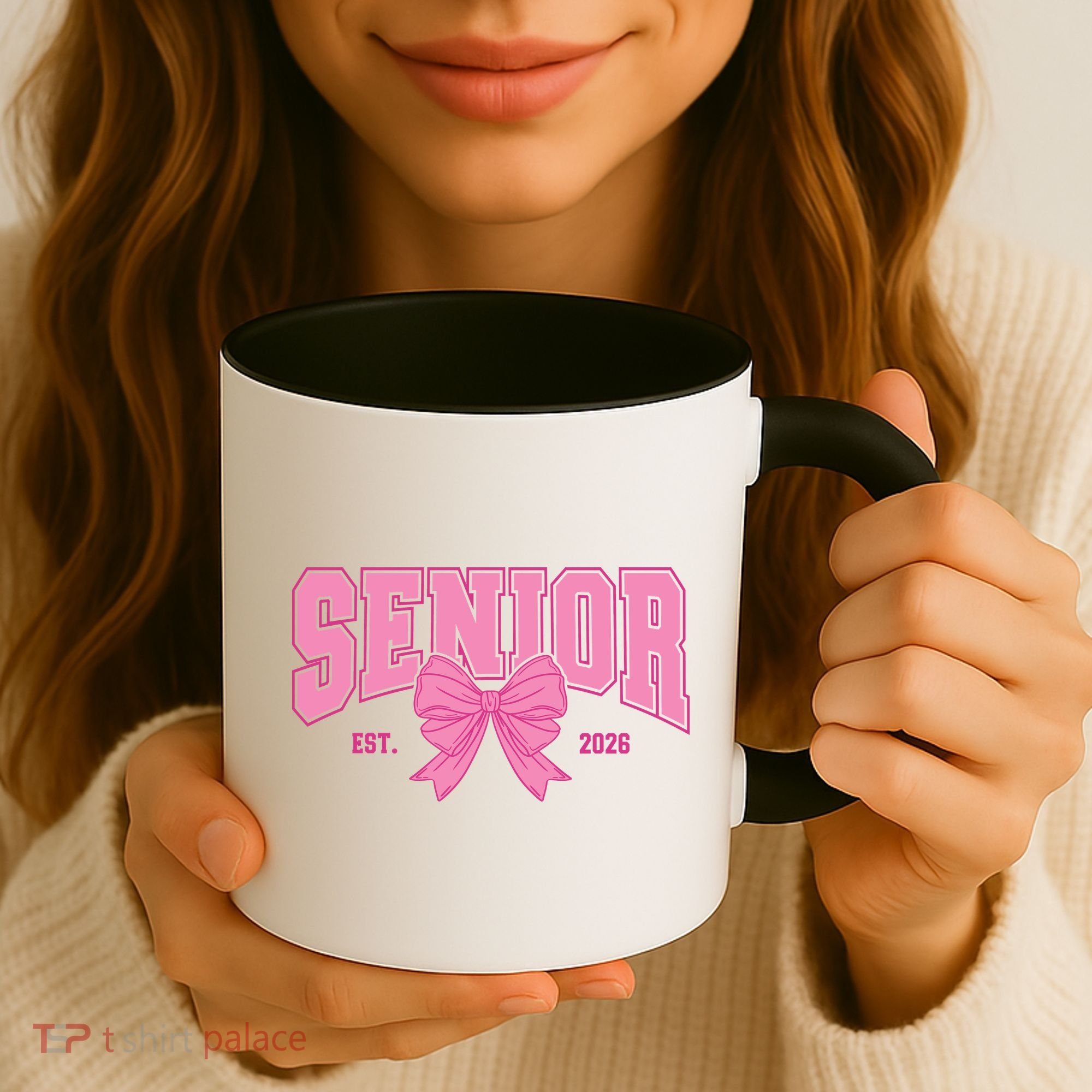 Senior 2026 Coquette Pink Bow Graduation Graduate Coffee Mug