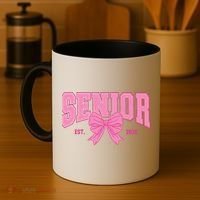 Senior 2026 Coquette Pink Bow Graduation Graduate Coffee Mug thumb 4