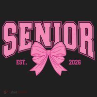 Senior 2026 Coquette Pink Bow Graduation Graduate Beanie thumb 2