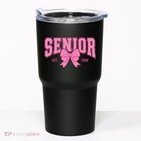 Senior 2026 Coquette Pink Bow Graduation Graduate Tumbler thumb 0
