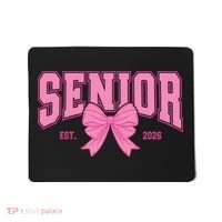 Senior 2026 Coquette Pink Bow Graduation Graduate Mousepad thumb 0