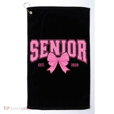 Senior 2026 Coquette Pink Bow Graduation Graduate Golf Towel