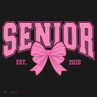 Senior 2026 Coquette Pink Bow Graduation Graduate Women's T-Shirt thumb 6