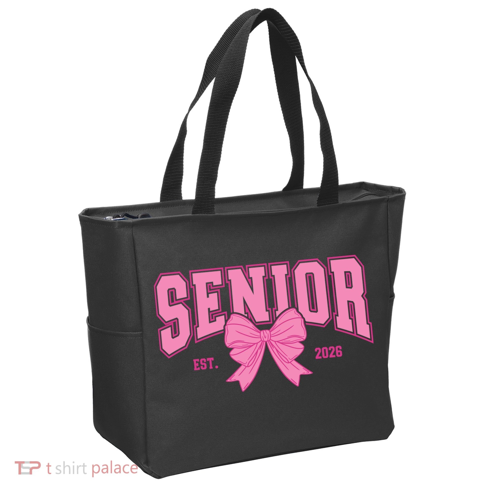 Senior 2026 Coquette Pink Bow Graduation Graduate Tote Bag