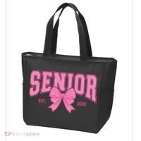 Senior 2026 Coquette Pink Bow Graduation Graduate Tote Bag thumb 3