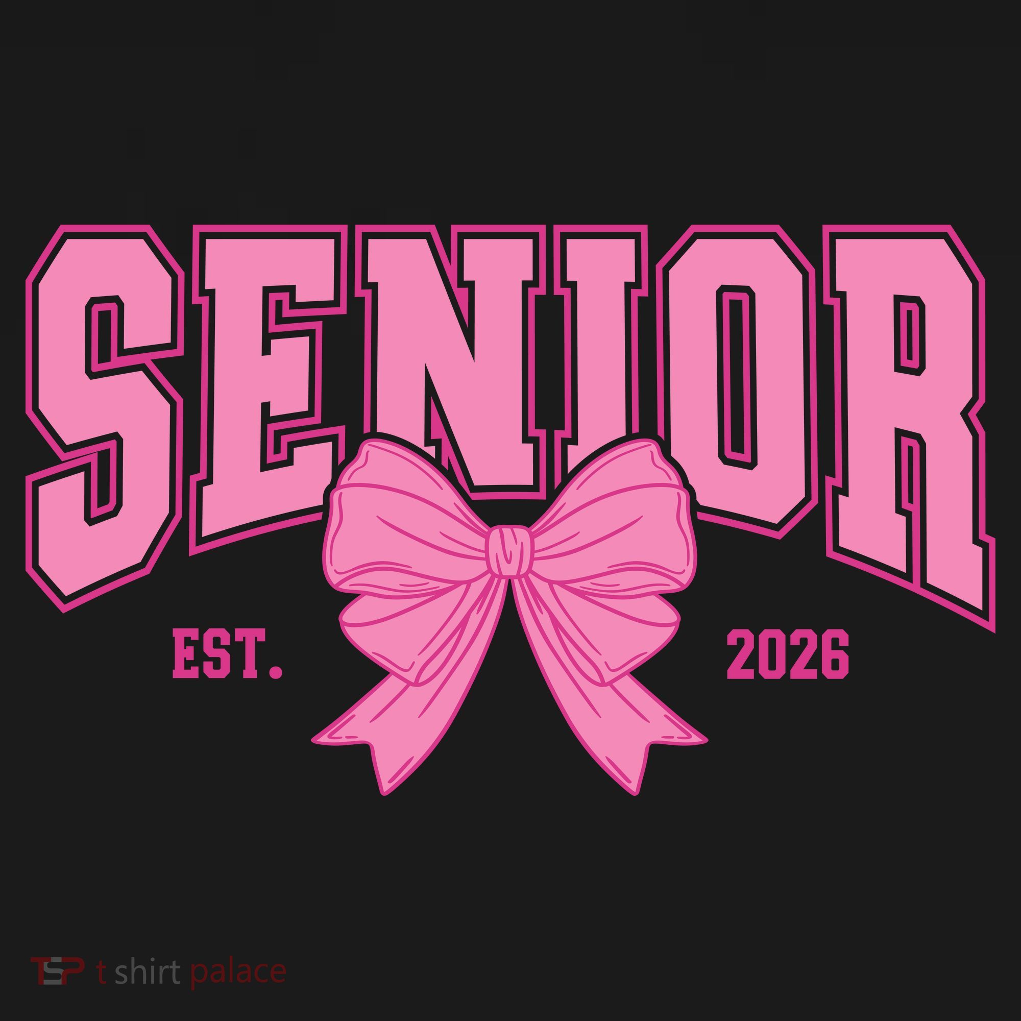 Senior 2026 Coquette Pink Bow Graduation Graduate Tote Bag
