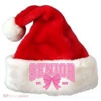 Senior 2026 Coquette Pink Bow Graduation Graduate Santa Hat thumb 0