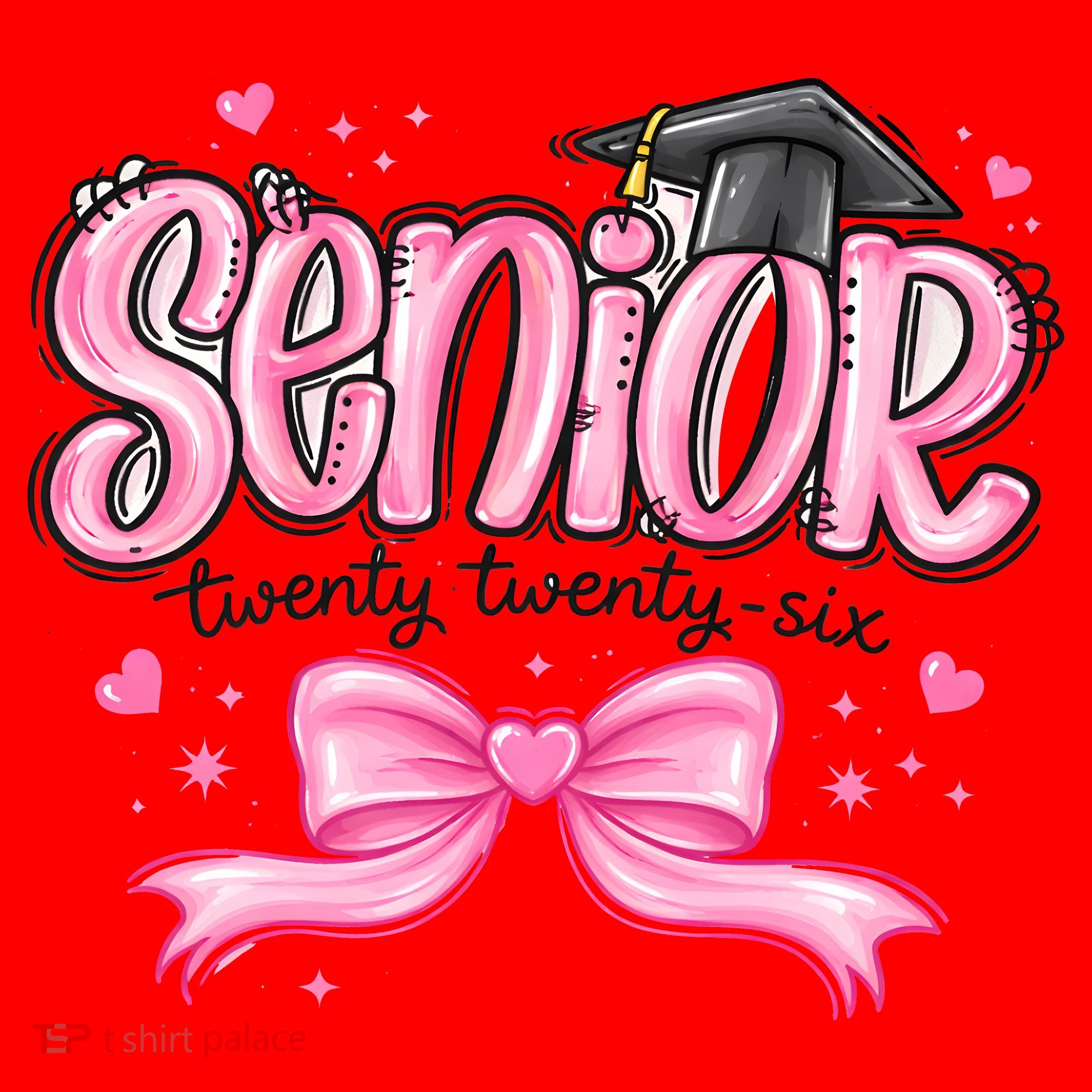 Senior 2026 Gril Graduate Graduation Santa Hat