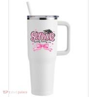 Senior 2026 Gril Graduate Graduation 40oz Vacuum Insulated Stainless Steel Travel Tumbler thumb 0