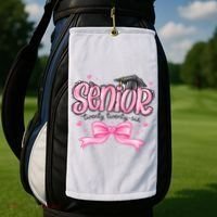 Senior 2026 Gril Graduate Graduation Golf Towel thumb 2