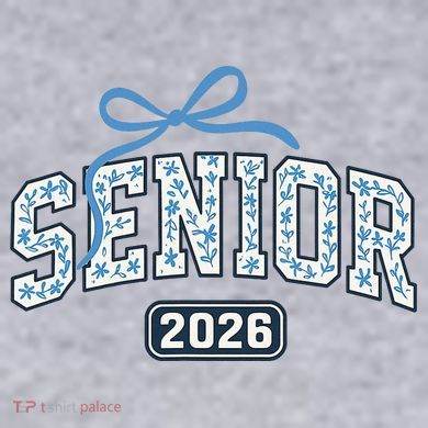 Senior 2026 Graduation Floral Pattern Women's Racerback Cropped Tank