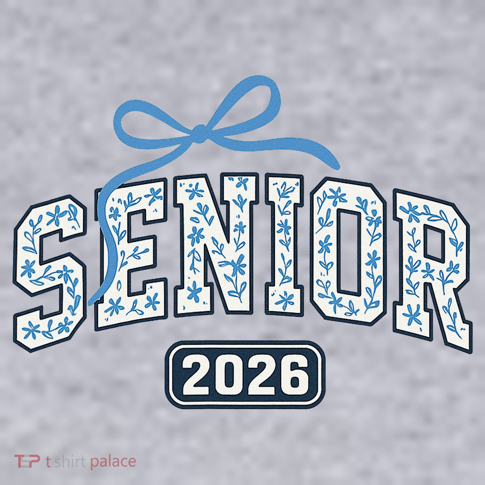 Senior 2026 Graduation Floral Pattern Women's Racerback Cropped Tank