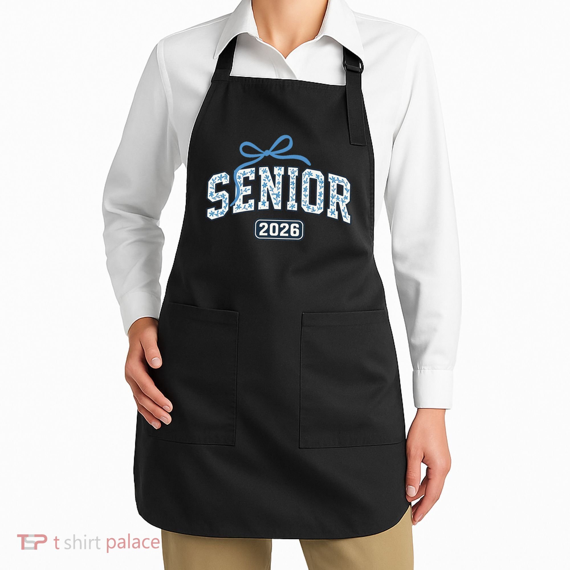 Senior 2026 Graduation Floral Pattern Apron