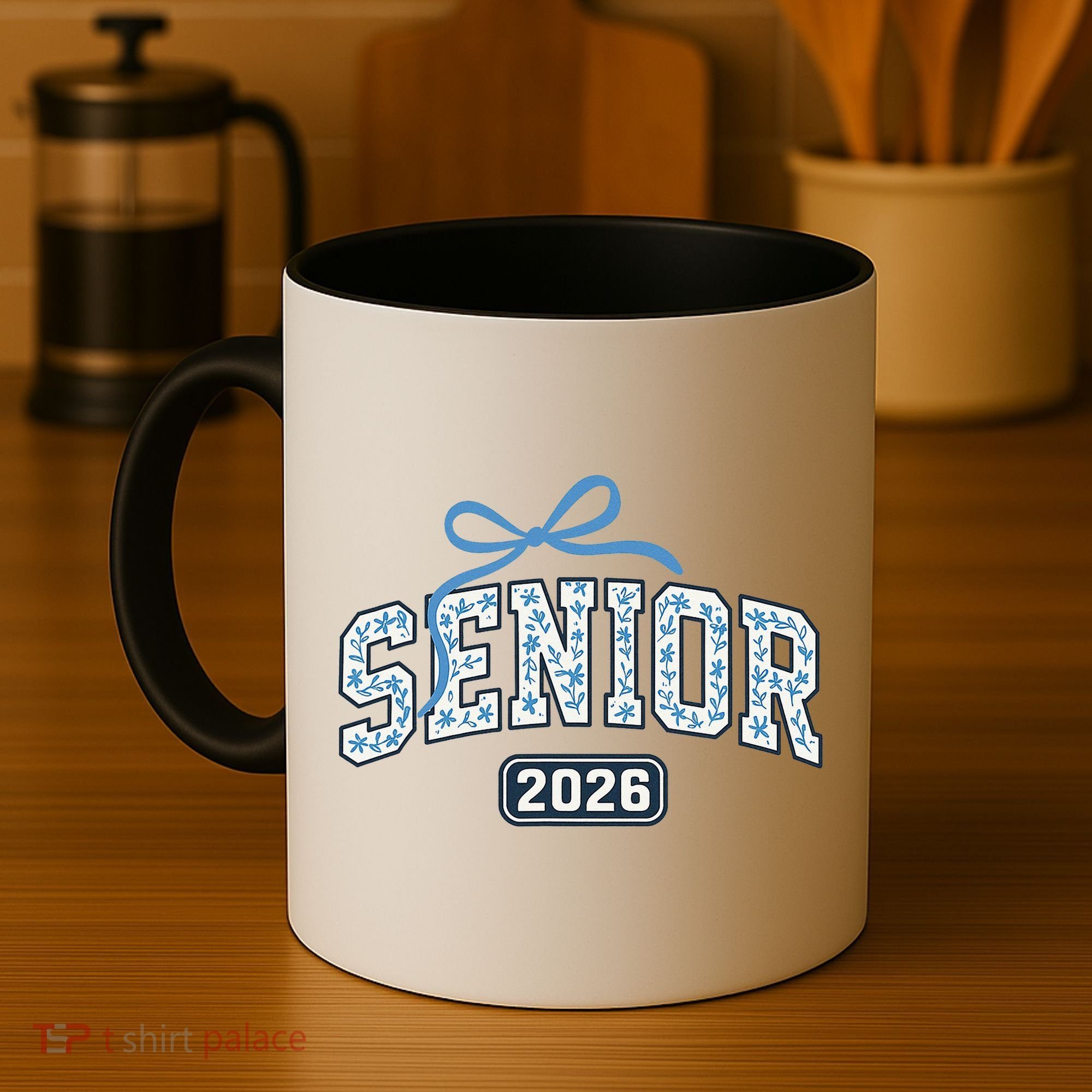 Senior 2026 Graduation Floral Pattern Coffee Mug
