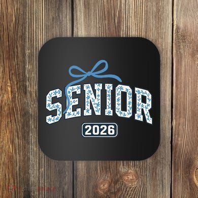 Senior 2026 Graduation Floral Pattern Coaster