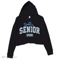 Senior 2026 Graduation Floral Pattern Crop Fleece Hoodie thumb 0