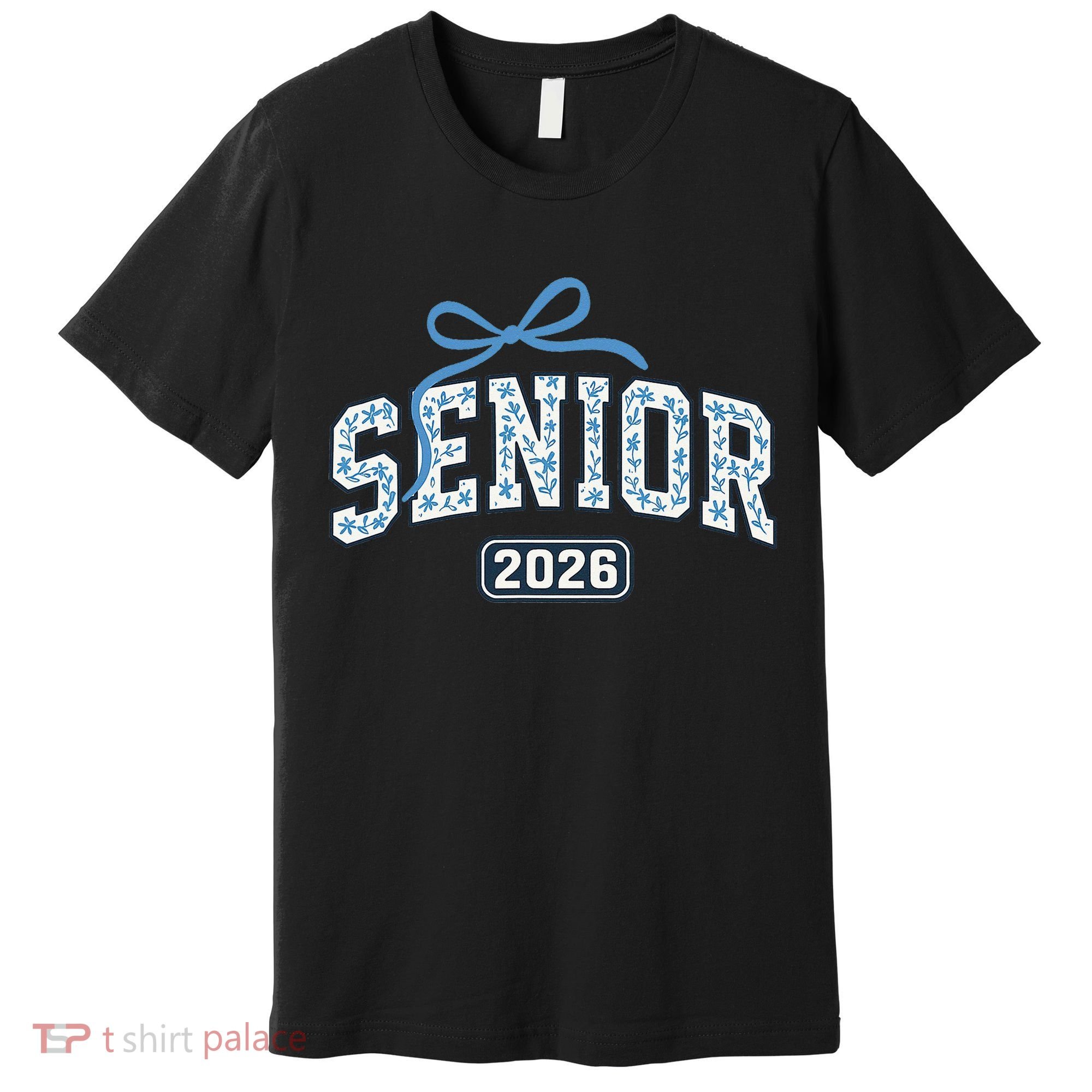 Senior 2026 Graduation Floral Pattern Premium T-Shirt