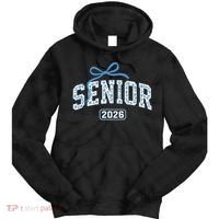 Senior 2026 Graduation Floral Pattern Tie Dye Hoodie thumb 0