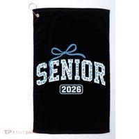Senior 2026 Graduation Floral Pattern Golf Towel thumb 0