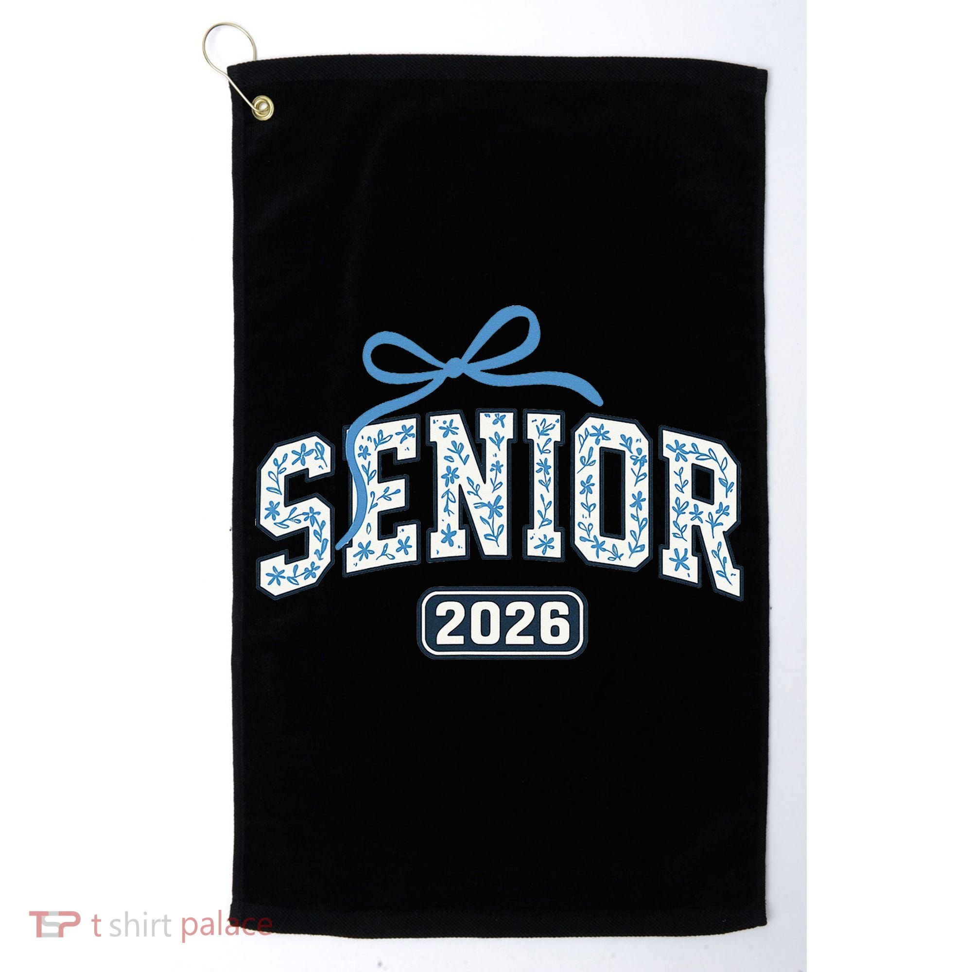 Senior 2026 Graduation Floral Pattern Golf Towel
