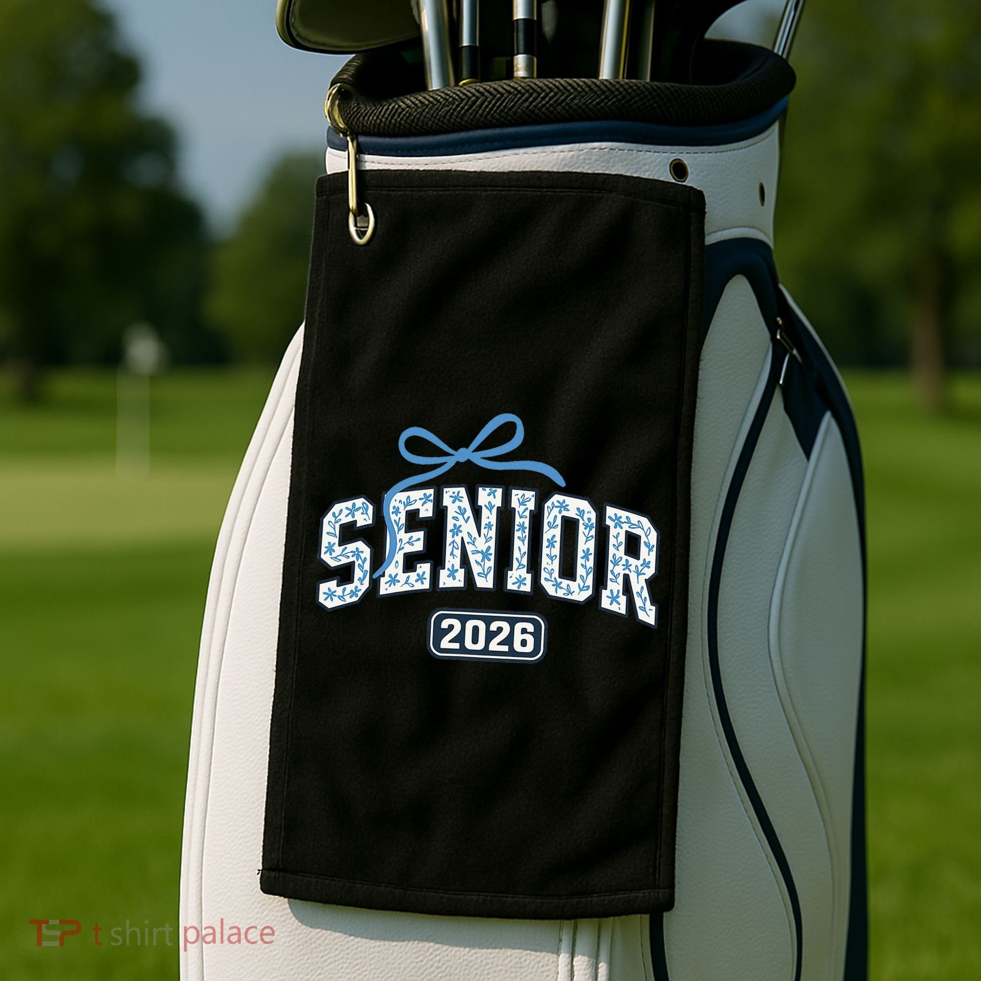 Senior 2026 Graduation Floral Pattern Golf Towel