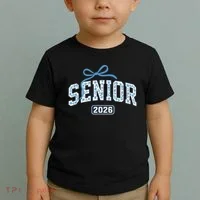 Senior 2026 Graduation Floral Pattern Toddler T-Shirt thumb 2