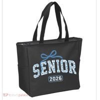 Senior 2026 Graduation Floral Pattern Tote Bag thumb 2