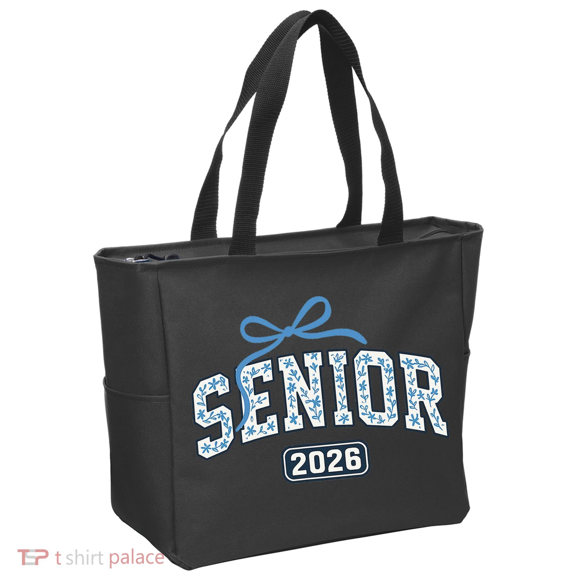 Senior 2026 Graduation Floral Pattern Tote Bag