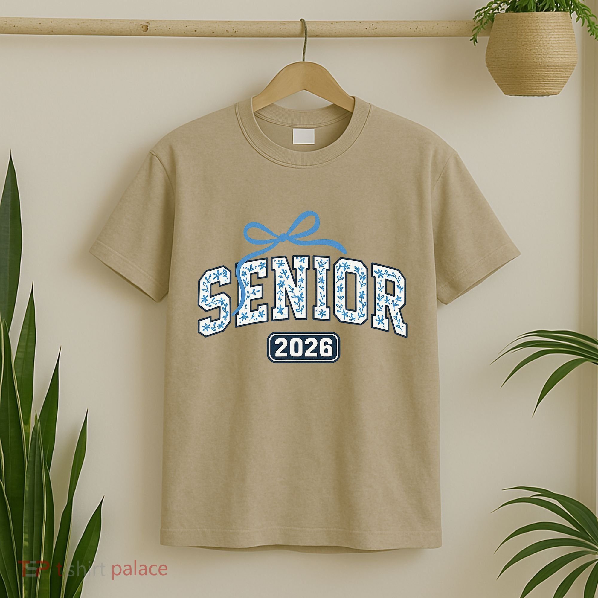 Senior 2026 Graduation Floral Pattern T-Shirt