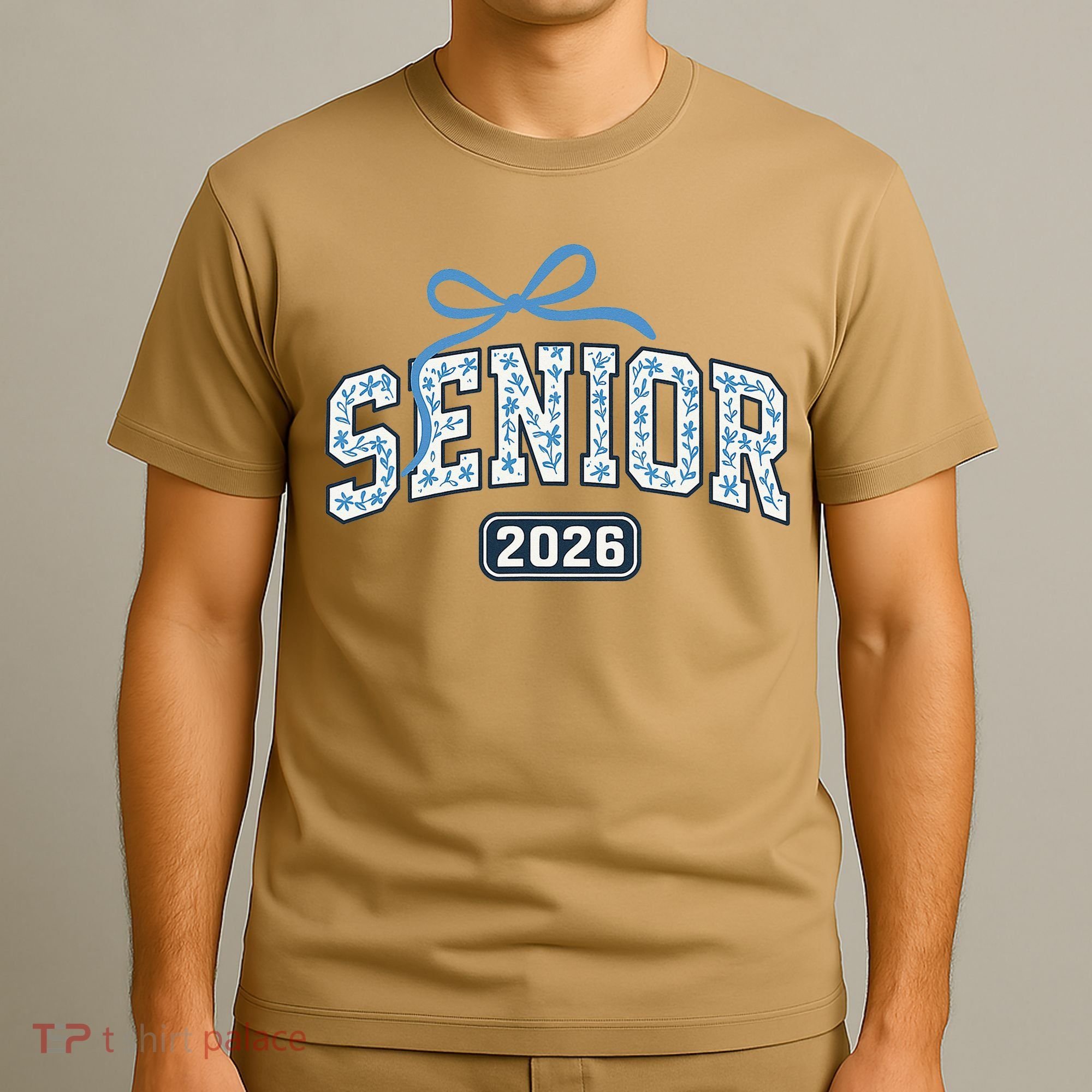 Senior 2026 Graduation Floral Pattern T-Shirt