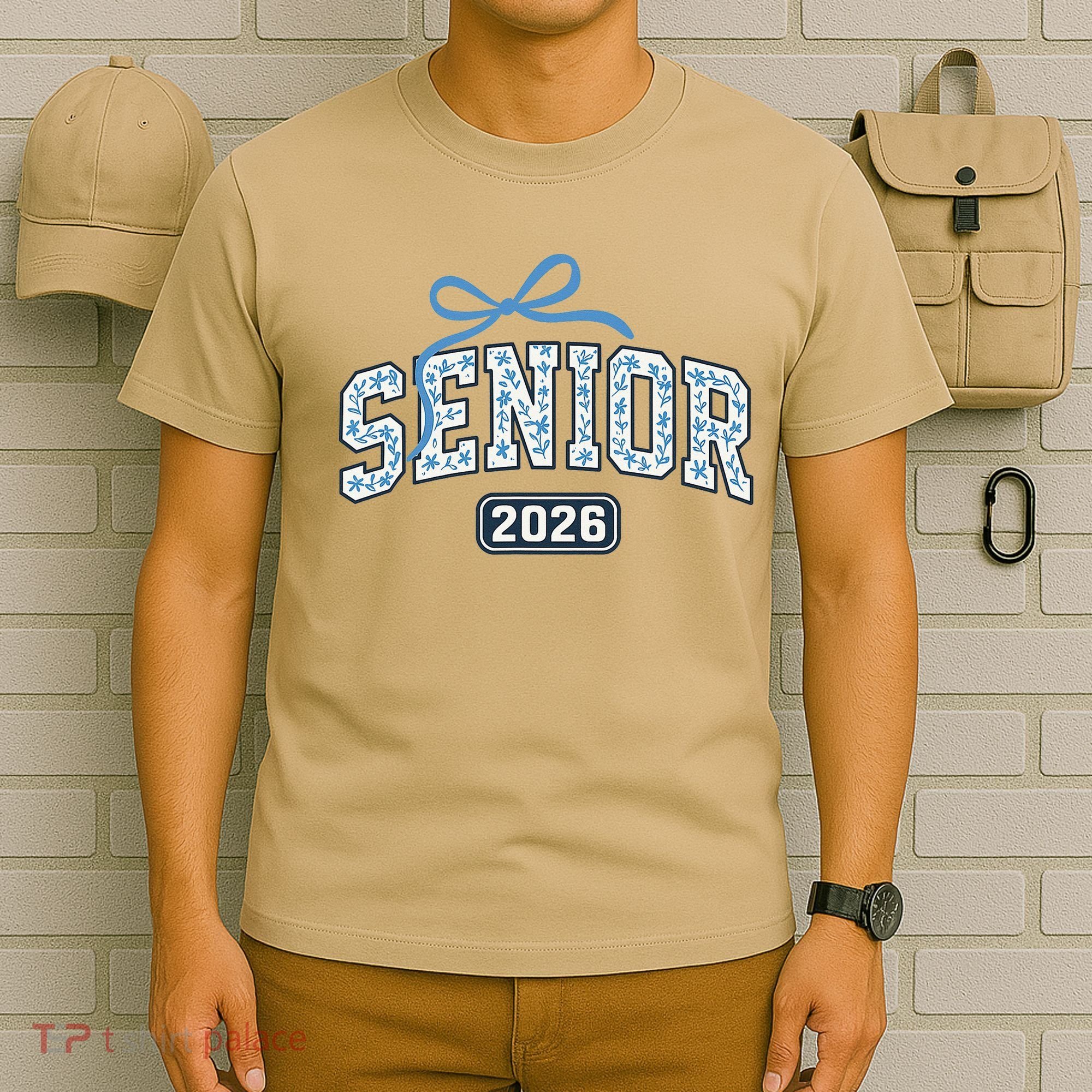 Senior 2026 Graduation Floral Pattern T-Shirt